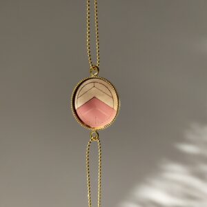 Bracelet femme cercle en bois plexiglas rouge~ Naya ~