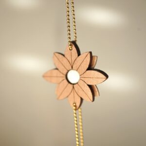 Bracelet femme fleur en bois ~ Jill ~