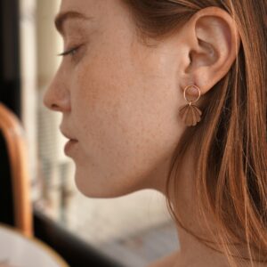 Boucles d'oreilles "Gaya" en bois de poirier